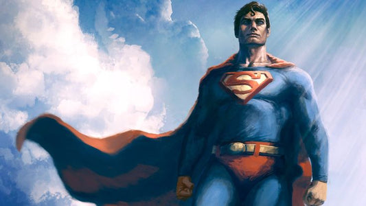 superman hovering in the sky